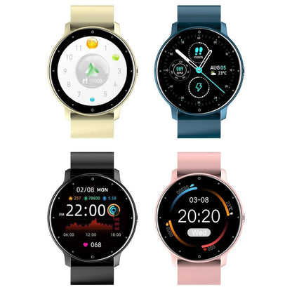Smart Heart Rate Blood Pressure Oxygen Monitoring Sports Pedometer Wireless Bluetooth Watch - Gold
