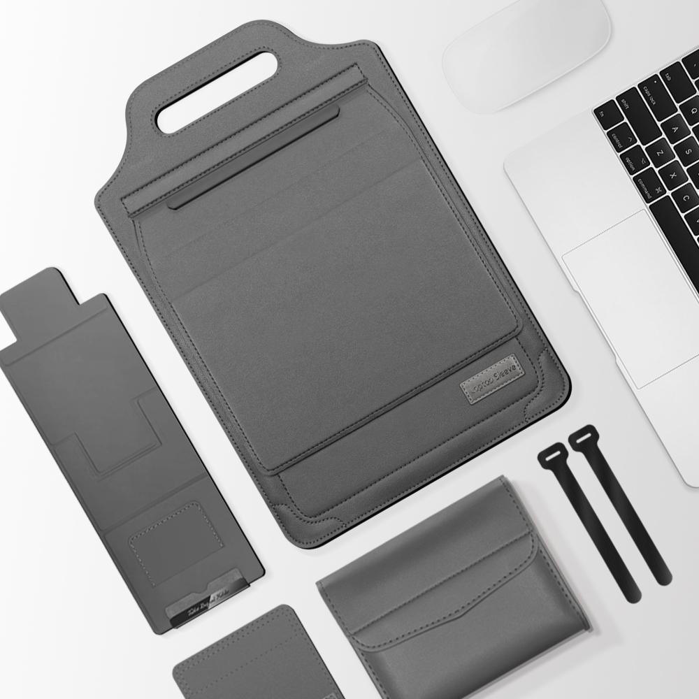 Versatile Laptop Bag with Mouse Pad Stand - Red