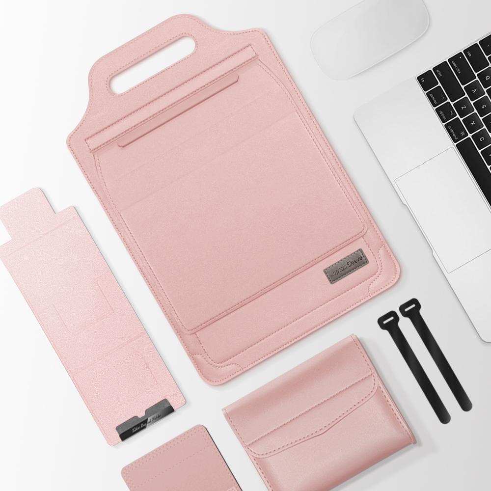 Versatile Laptop Bag with Mouse Pad Stand - Red