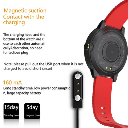 1.3 Inch Tft Screen Ip67 Waterproof Smart Watch Bracelet Support Sleep Monitor / Heart Rate Monitor / Blood Pressure Monitoring - Silver Grey