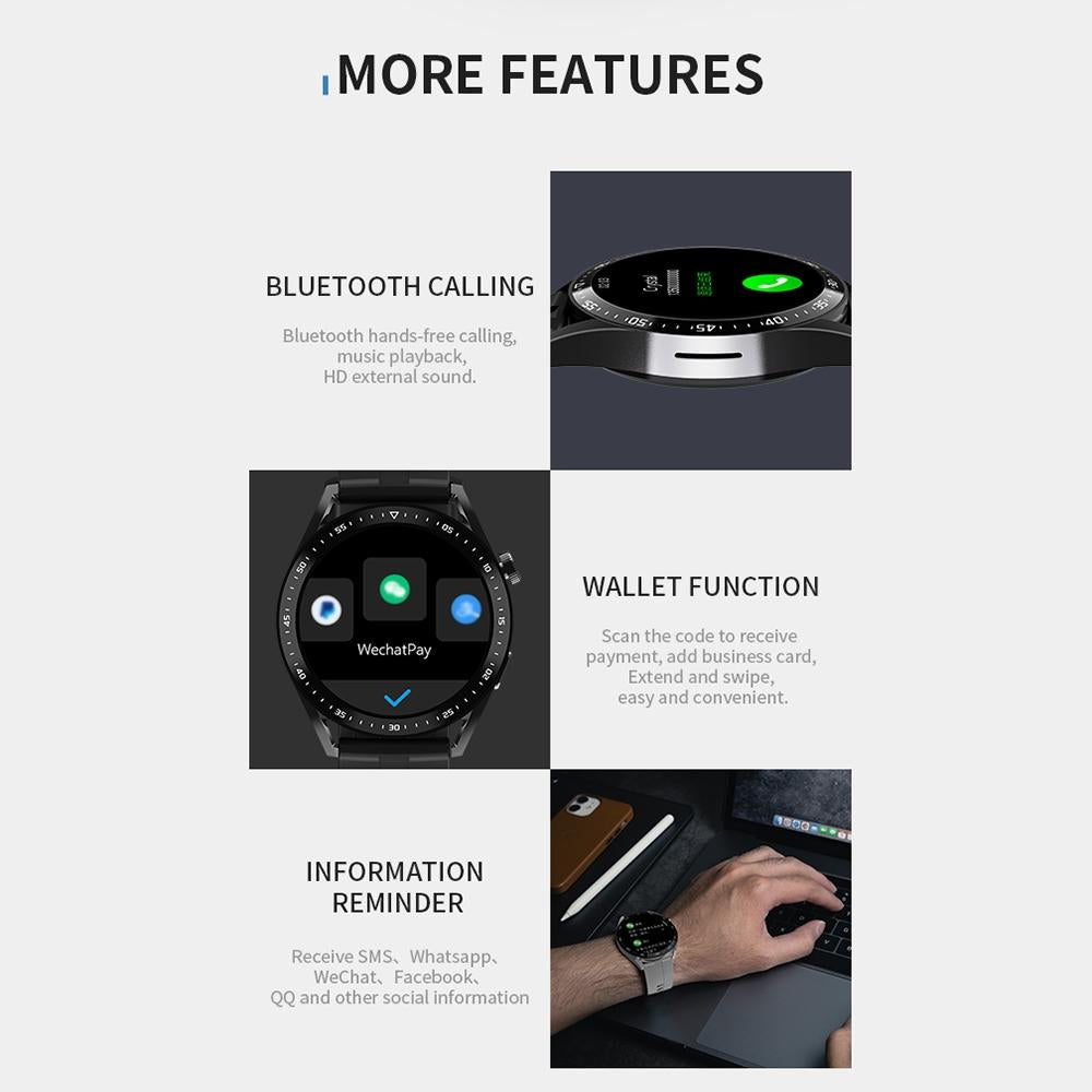 1.39 Inch Ip67 Waterproof Health Monitoring Bluetooth Call Smart Watch With Nfc Payment - Green