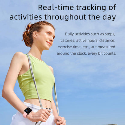 1.69 Inch Ip67 Waterproof Smart Watch With Touch Screen Health Monitoring - Blue