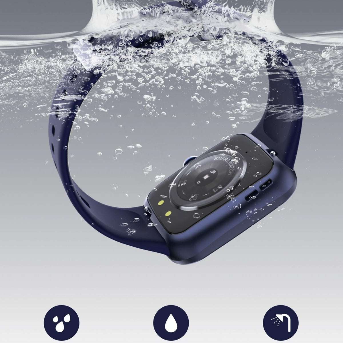 Ip67 Waterproof Smart Bracelet Bluetooth Call Fitness Tracker - Blue