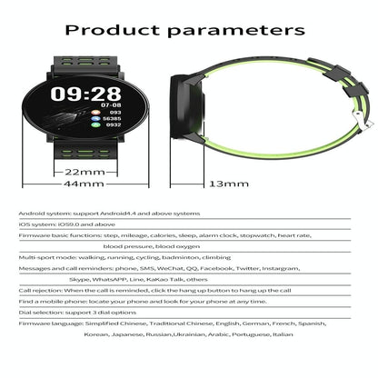 Smart Watch With Call Reminder And Health Monitoring - Gray