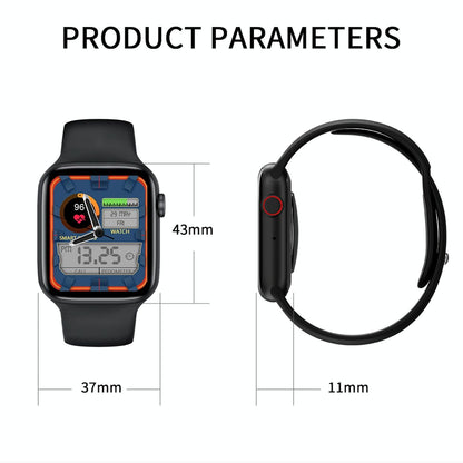 1.75 Inch Full Screen Ip67 Waterproof Smart Watch Support Sleep Monitor / Heart Rate Monitor / Bluetooth Call - Blue