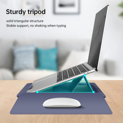 Versatile Laptop Bag with Mouse Pad Stand - Pink