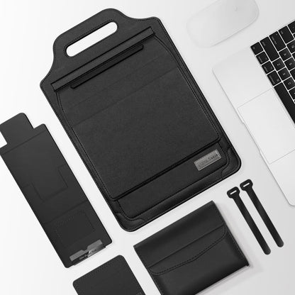 Versatile Laptop Bag with Mouse Pad Stand - Pink