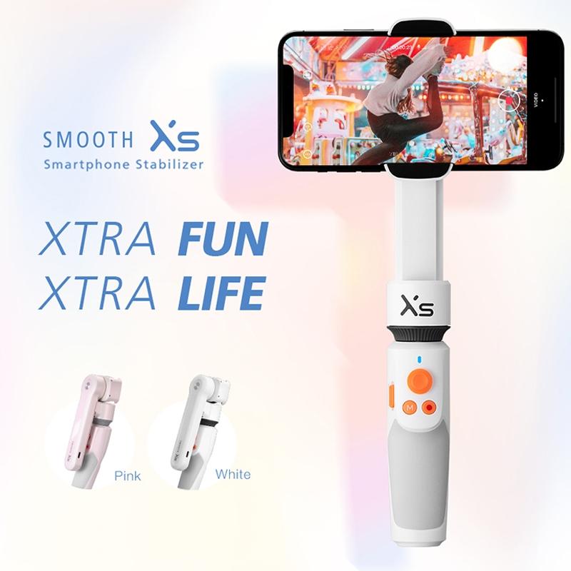 Smooth-xs Handheld Gimbal Stabilizer Selfie Stick - Pink 200g