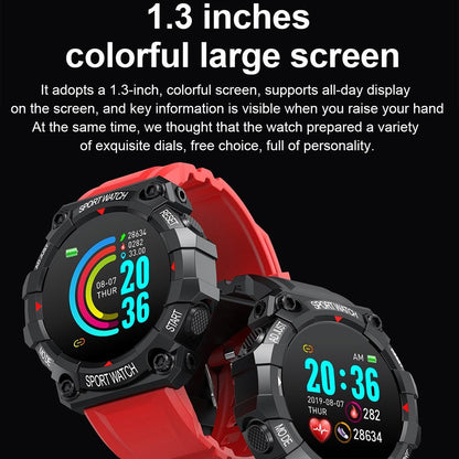1.3 Inch Colour Round Screen Sport Smart Watch Support Heart Rate / Multi-Sports Mode - Pink
