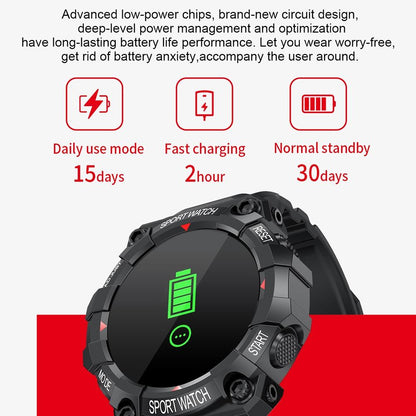 1.3 Inch Colour Round Screen Sport Smart Watch Support Heart Rate / Multi-Sports Mode - Pink