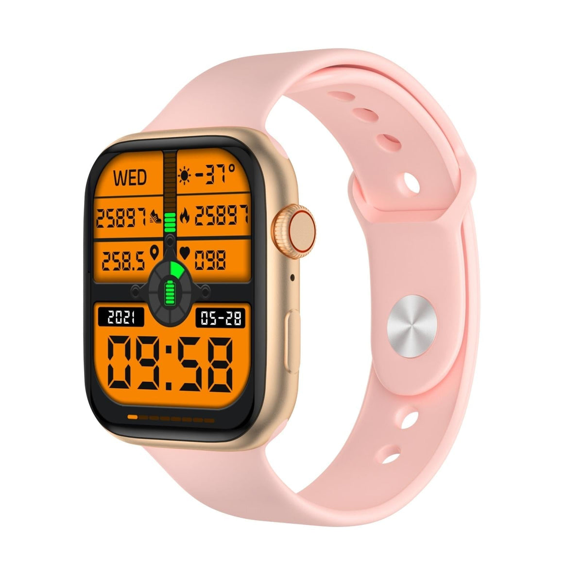 1.75 Inch Tft Screen Smart Watch Support Blood Pressure Monitoring / Sleep Monitoring - Pink