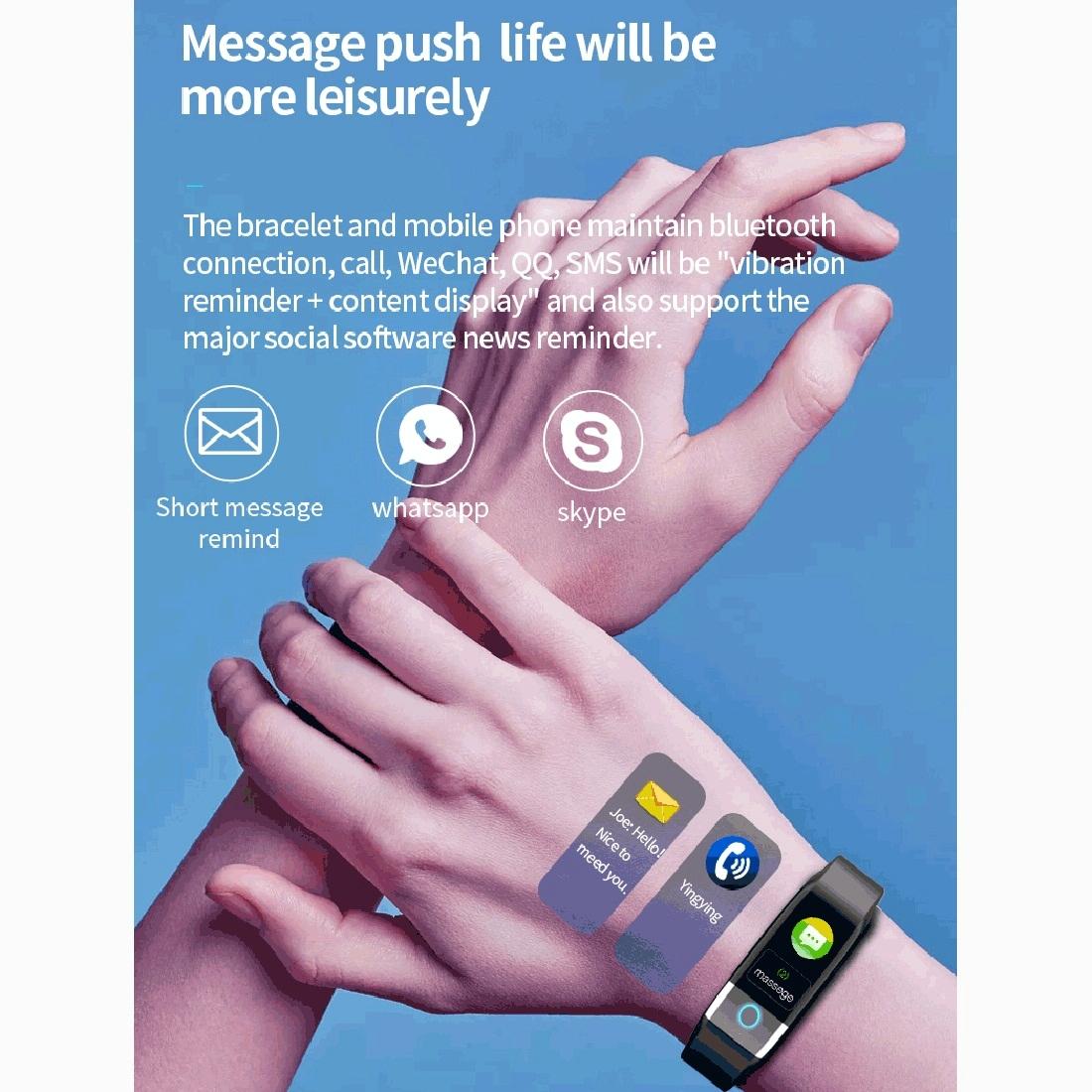 Smart Watch With Heart & Oxygen Monitoring Colour Screen Ip67 - Pink