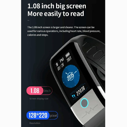Smart Watch With Heart & Oxygen Monitoring Colour Screen Ip67 - Pink