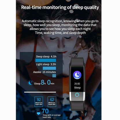 Smart Watch With Heart & Oxygen Monitoring Colour Screen Ip67 - Pink