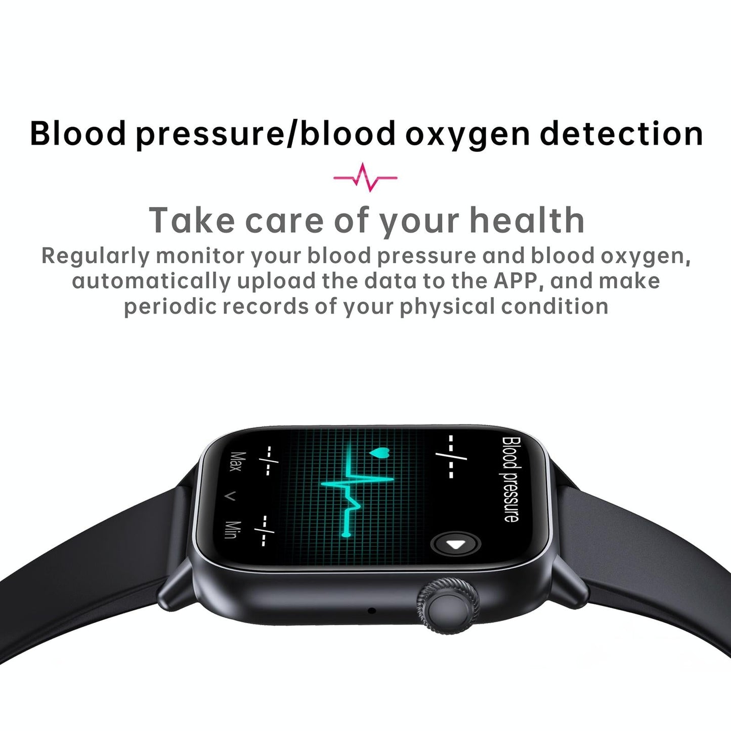 1.83 Inch Bt5.2 Smart Sport Watch Support Sleep / Heart Rate / Blood Oxygen / Temperature / Blood Pressure Health Monitor - Gold + Black