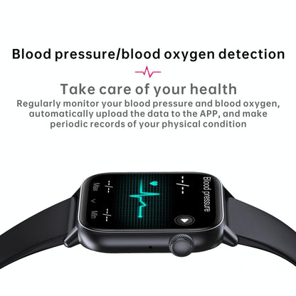 1.83 Inch Bt5.2 Smart Sport Watch Support Sleep / Heart Rate / Blood Oxygen / Temperature / Blood Pressure Health Monitor - Gold + Black