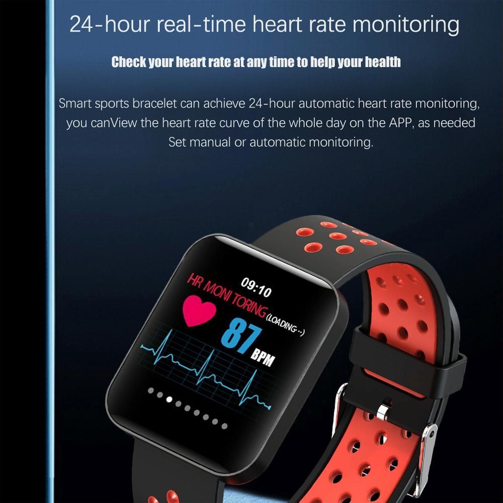 Waterproof Smart Bracelet With Tft Screen And Health Monitoring - Grey