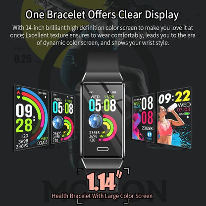 Waterproof Smart Bracelet With Tft Screen - 6 Inches - Grey
