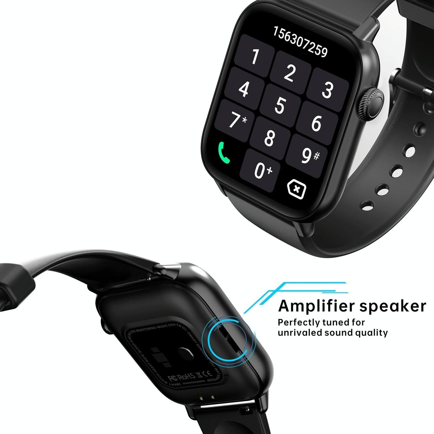 1.83 Inch Bt5.2 Smart Sport Watch Support Sleep / Heart Rate / Blood Oxygen / Temperature / Blood Pressure Health Monitor - Silver + Grey