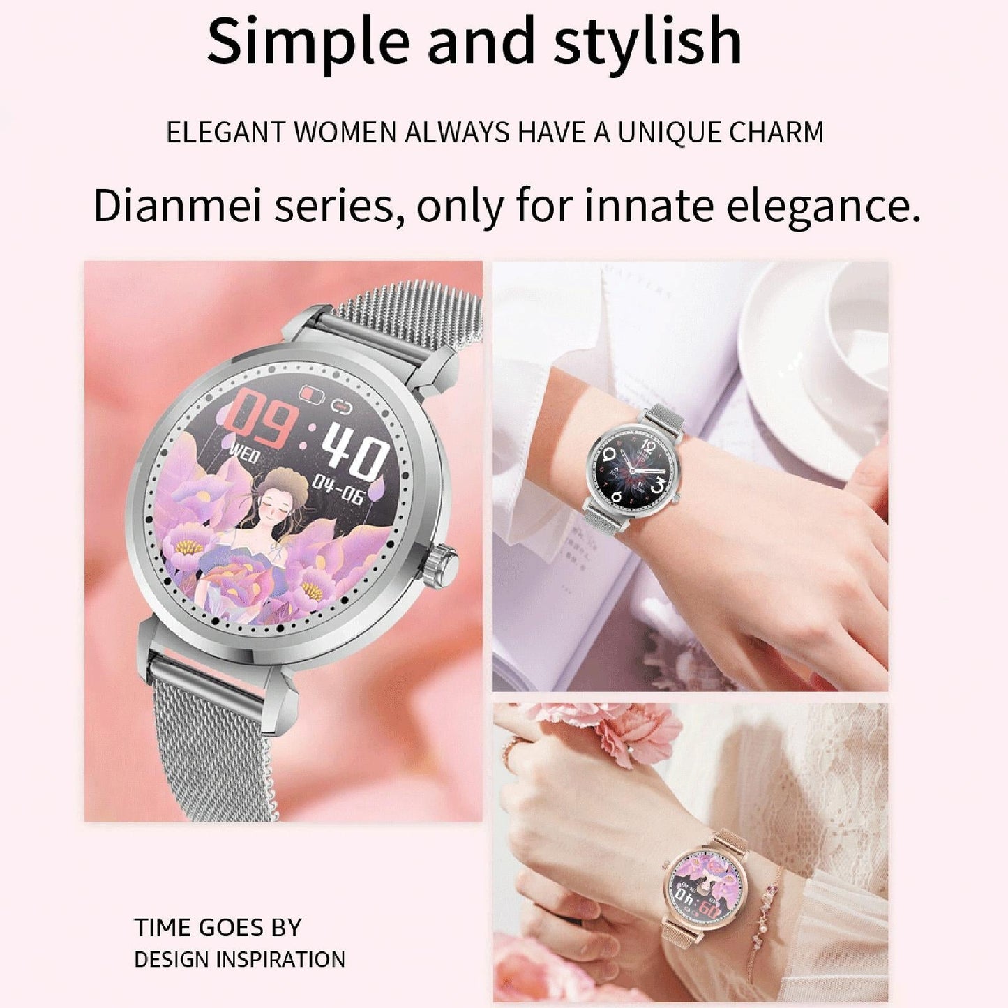 Menstrual Period Smart Bracelet With Blood Pressure And Heart Rate Monitoring - Gold