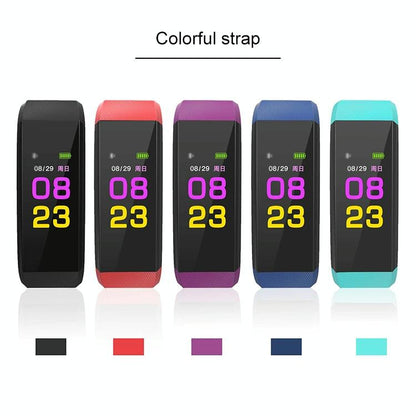 Smart Oled Bracelet With Call Reminder And Health Monitoring - Blue