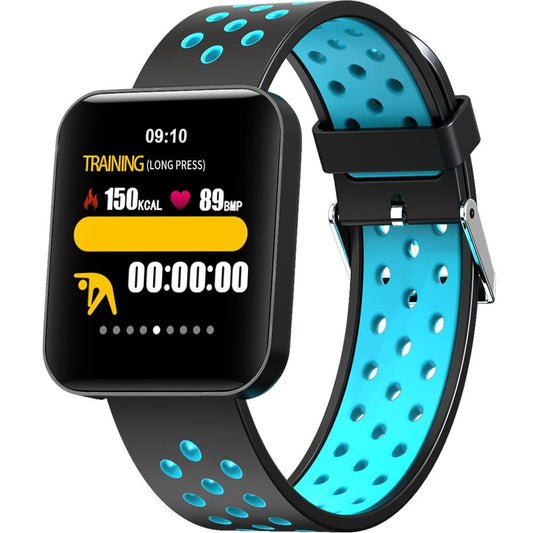Waterproof Smart Bracelet With Tft Screen And Health Monitoring - Blue