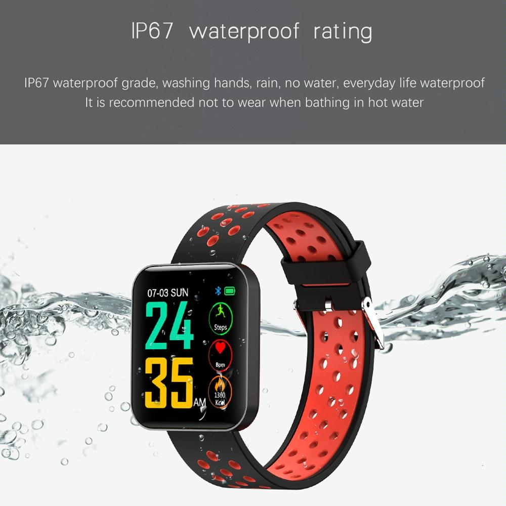 Waterproof Smart Bracelet With Tft Screen And Health Monitoring - Blue