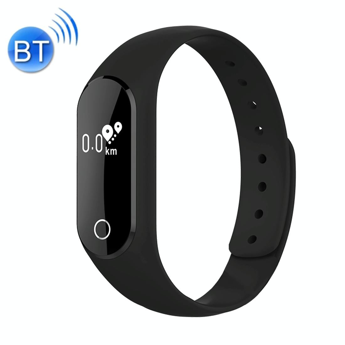 Waterproof Oled Smart Bracelet With Bluetooth Hr Monitor Pedometer And Remote Capture For Android / Ios - Blue