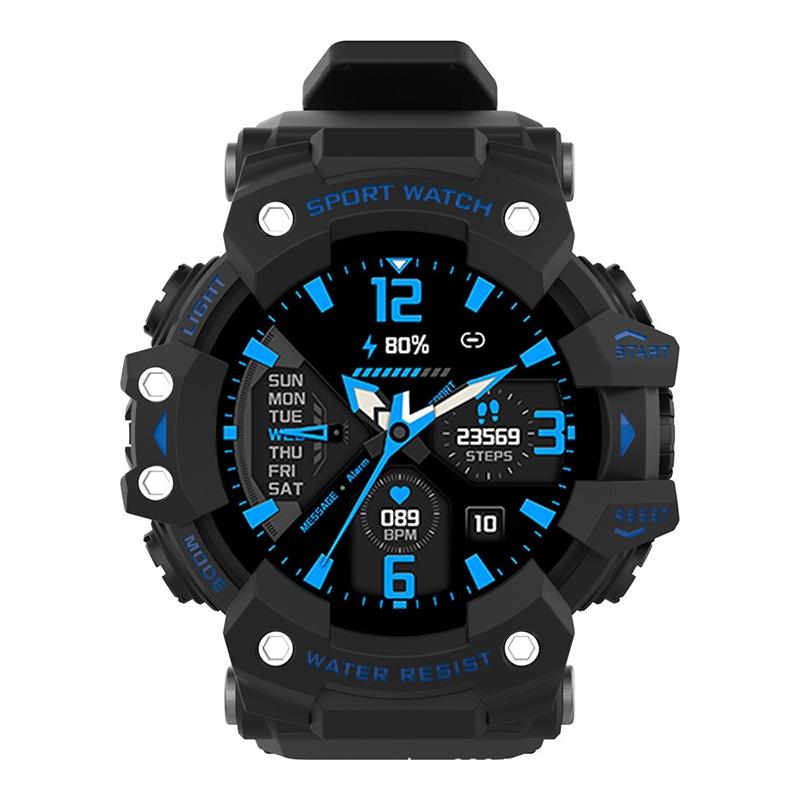 1.28 Inch Waterproof Smart Watch With Heart Rate & Blood Pressure Monitoring - Blue