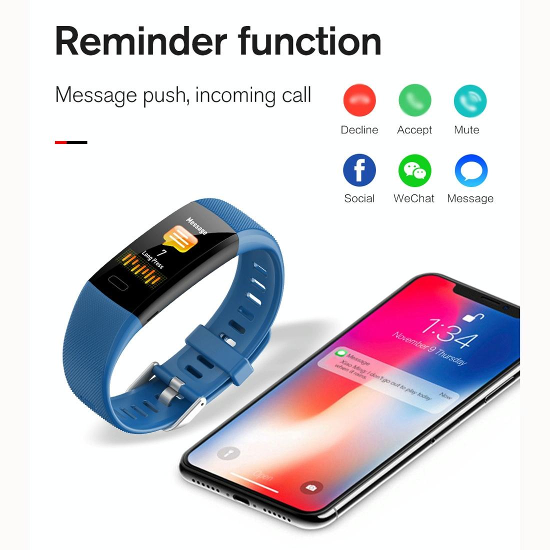 Smart Health Bracelet With Call Reminder And Monitoring - Blue