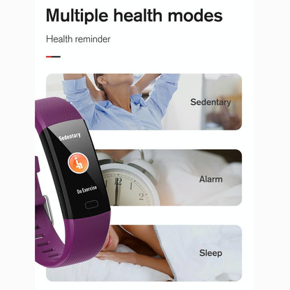 Smart Health Bracelet With Call Reminder And Monitoring - Blue
