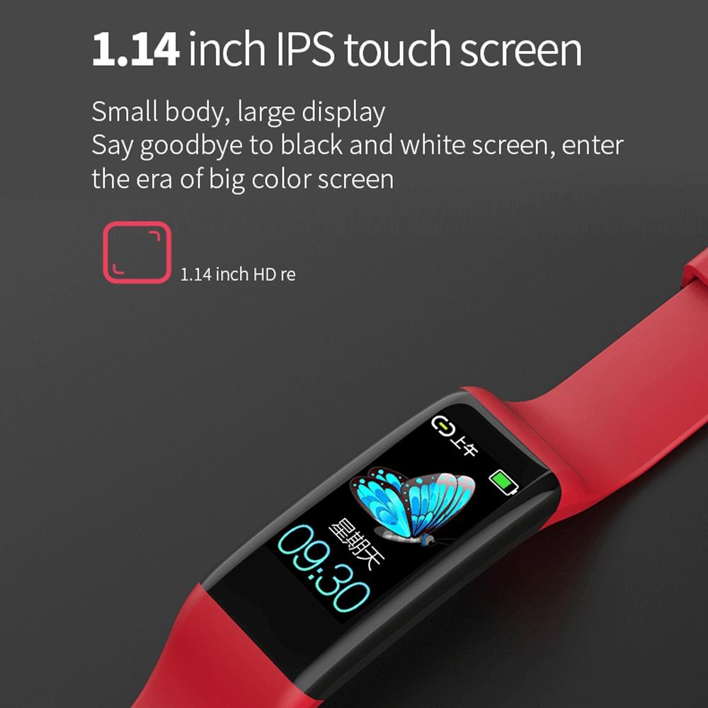Waterproof Smart Bracelet With Call Heart Rate Bp Sleep And Sedentary Functions - Blue