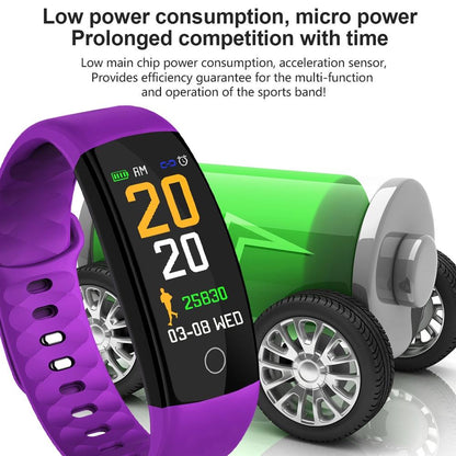 Waterproof Tft Smart Bracelet With Call / Heart / Sleep / Bp Monitoring And Sedentary Reminder - Blue