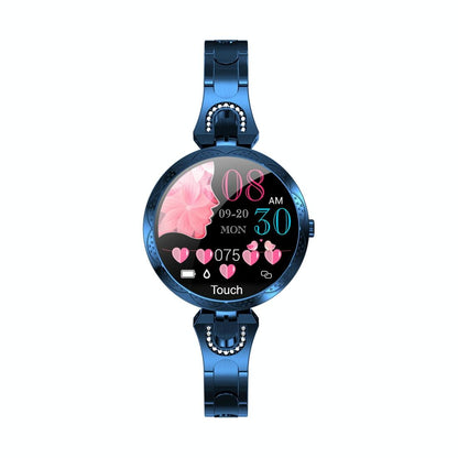 Waterproof Smart Bracelet With Lcd Screen And Heart Rate Monitor - Blue