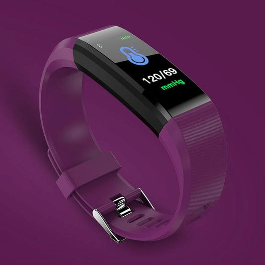 Smart Oled Bracelet With Call Reminder And Health Monitoring - Purple