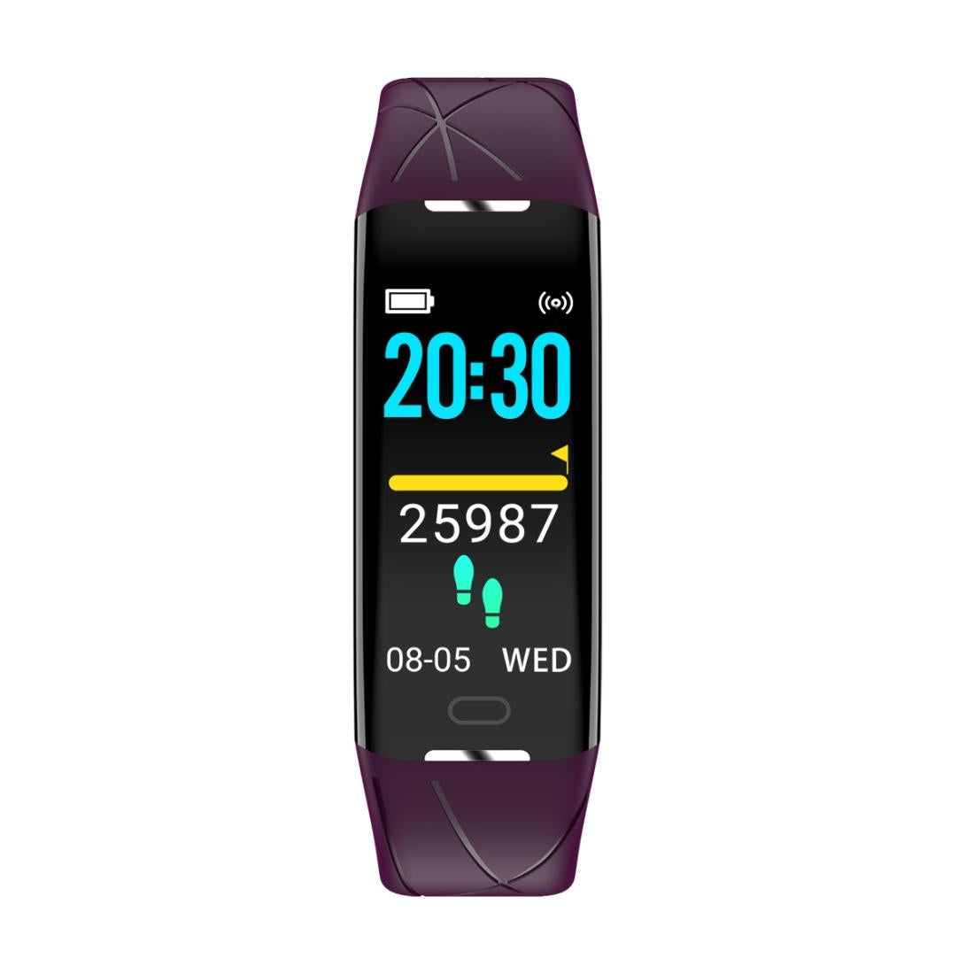 Smart Bracelet With Heart Rate Monitor And Call Reminder - Waterproof - Purple
