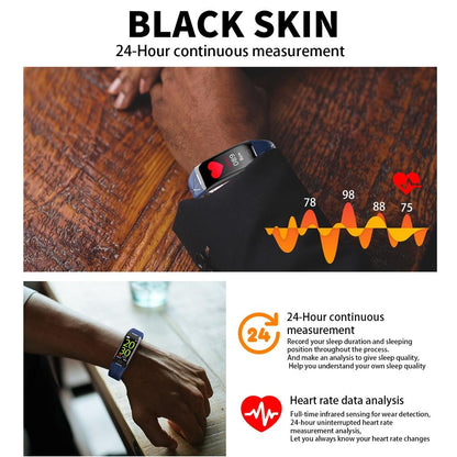 Smart Bracelet With Heart Rate Monitor And Call Reminder - Waterproof - Purple