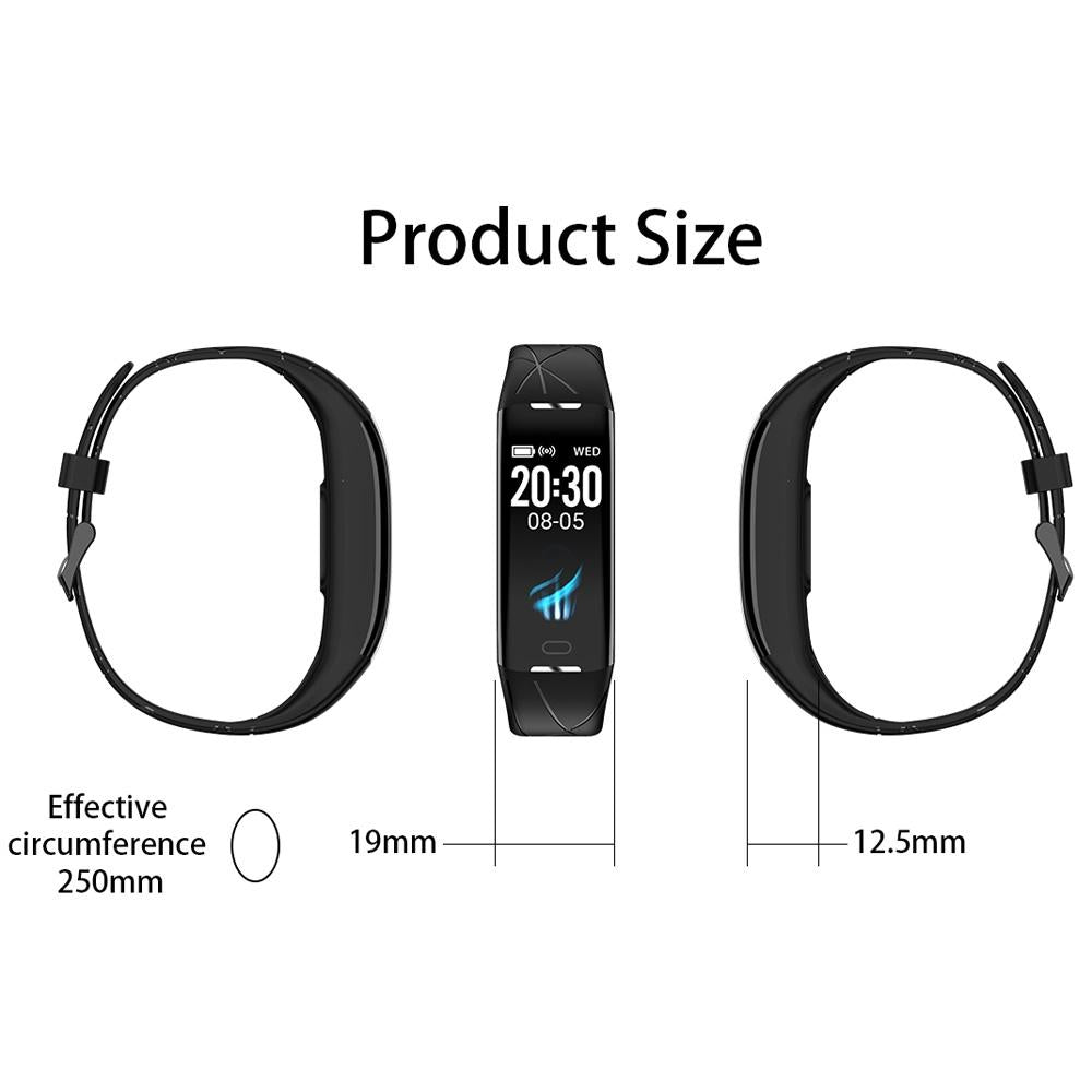 Smart Bracelet With Heart Rate Monitor And Call Reminder - Waterproof - Purple