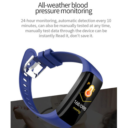 Waterproof Smart Bracelet With Call Heart Rate Bp Sleep And Sedentary Functions - Purple