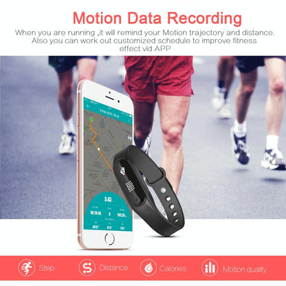 Bluetooth Smart Bracelet With Heart Rate Monitor And Sleep Tracker - Purple