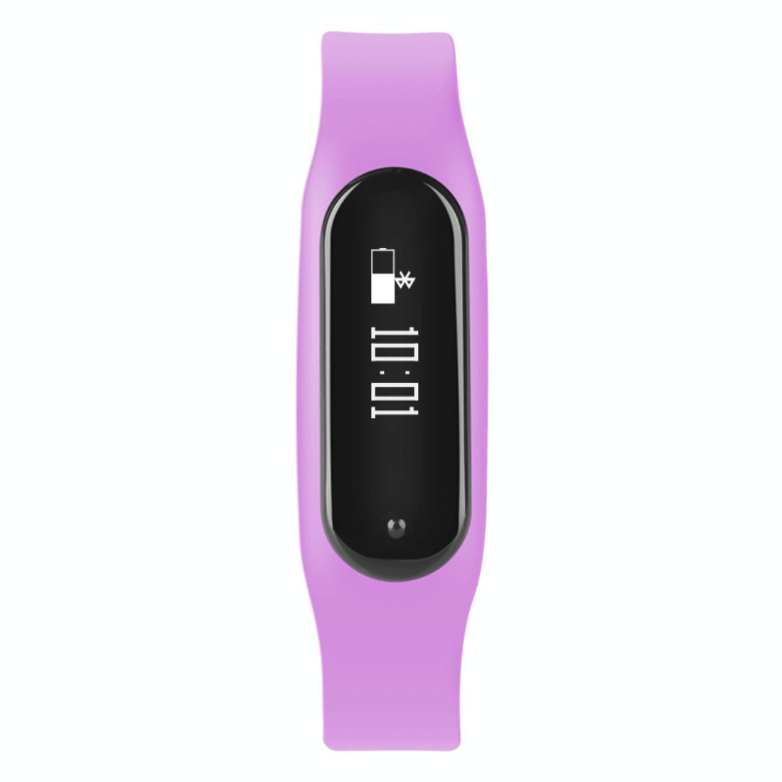Bluetooth Smart Bracelet With Heart Rate Monitor And Sleep Tracker - Light Purple