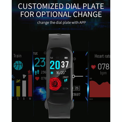 Waterproof Smart Bracelet With Step Heart And Sleep Monitoring - Ip67 - Red