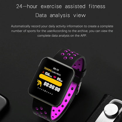 Waterproof Smart Bracelet With Tft Screen And Health Monitoring - Red