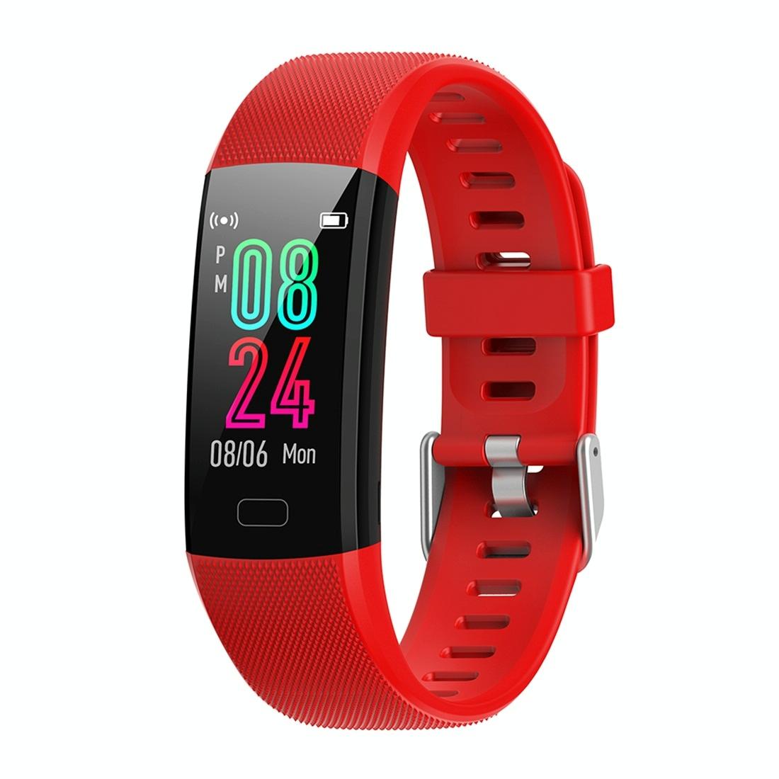 Smart Health Bracelet With Call Reminder And Monitoring - Red