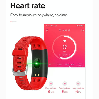 Smart Health Bracelet With Call Reminder And Monitoring - Red