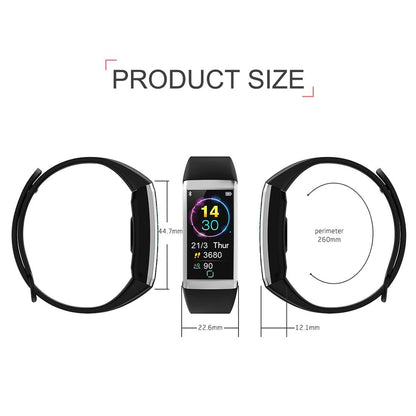 Waterproof Smart Bracelet With Call Reminder And Health Monitoring - Red