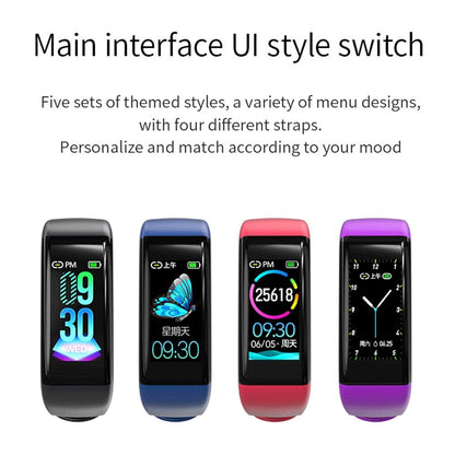 Waterproof Smart Bracelet With Call Heart Rate Bp Sleep And Sedentary Functions - Red