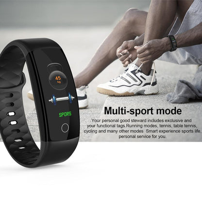 Waterproof Tft Smart Bracelet With Call / Heart / Sleep / Bp Monitoring And Sedentary Reminder - Red