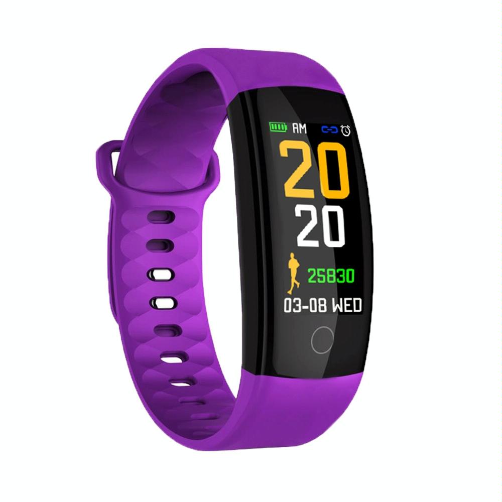 Waterproof Tft Smart Bracelet With Call / Heart / Sleep / Bp Monitoring And Sedentary Reminder - Red