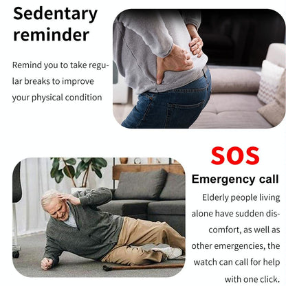 1.91 Inch Ips Screen Ip67 Waterproof Silicone Band Smart Watch Support Body Temperature Monitoring / Ecg - Red